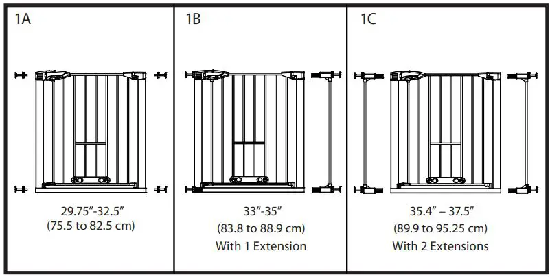 north states 5455 MyPet Wide Walk Thru EasyPass Pet Gate Instruction Manual - Measure width of opening