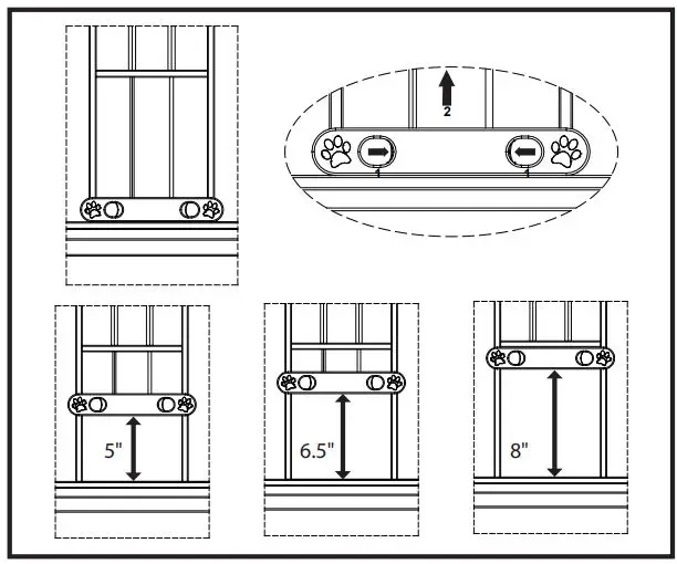 north states 5455 MyPet Wide Walk Thru EasyPass Pet Gate Instruction Manual - Pet Door Operation