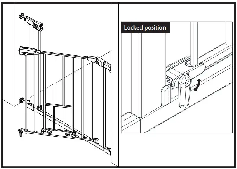 north states 5455 MyPet Wide Walk Thru EasyPass Pet Gate Instruction Manual - Swing Control Operation