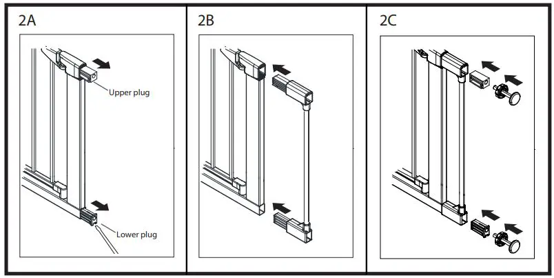 north states 5455 MyPet Wide Walk Thru EasyPass Pet Gate Instruction Manual - To add an extension, begin by removing both the upper