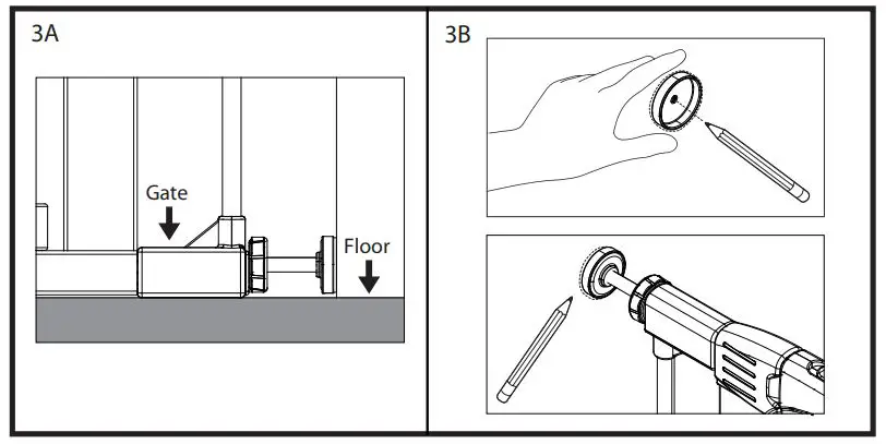 north states 5455 MyPet Wide Walk Thru EasyPass Pet Gate Instruction Manual - To install wall cups, place the gate in the opening