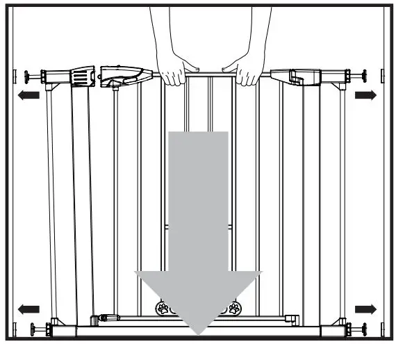 north states 5455 MyPet Wide Walk Thru EasyPass Pet Gate Instruction Manual - To mount your gate, place the gate where you want to install it