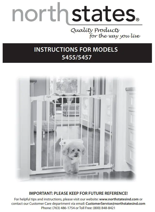 north states 5455 MyPet Wide Walk Thru EasyPass Pet Gate Instruction Manual