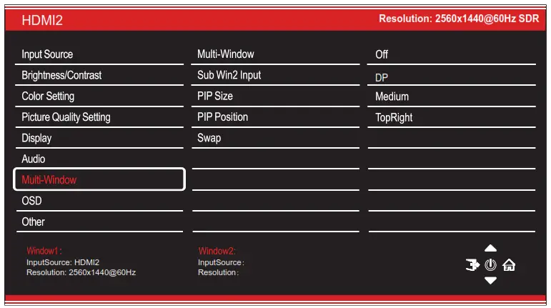 electriQ eiQ-27CVQHD165IFSGHLD 27 Inch QHD 165Hz Curved Monitor - MULTI-WINDOW