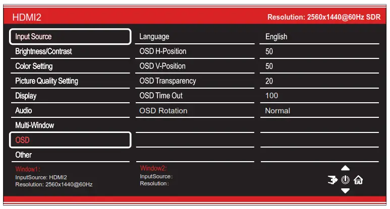electriQ eiQ-27CVQHD165IFSGHLD 27 Inch QHD 165Hz Curved Monitor - OSD