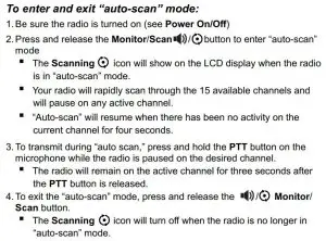 FIG 14 To enter and exit “auto-scan” mode