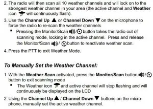 FIG 15 To enter and exit Weather Scan