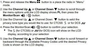 FIG 18 To select a Privacy Code