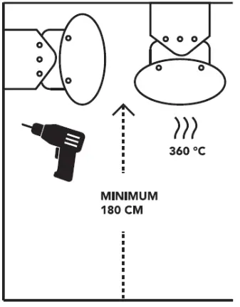EUROM 333947 1800 Outdoor Heatpanel - Aluminium housing