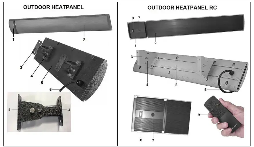 EUROM 333947 1800 Outdoor Heatpanel - Description