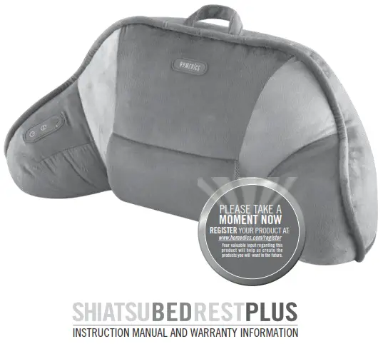 Homedics SP-130H Shiatsu Bed Rest Plus - bed rest plus