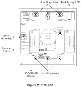 DMP 1119 Wireless Door Sounder - Figure 2