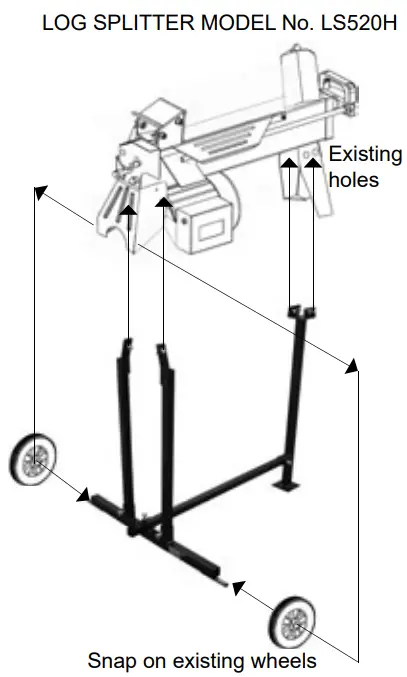 SEALEY LS520HST Horizontal Log Splitter Stand - CONTENTS2