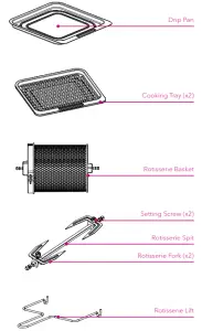 Instant Pot VORTEX PLUS 10 Quart Air Fryer Oven - Accessories