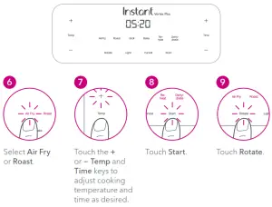 Instant Pot VORTEX PLUS 10 Quart Air Fryer Oven -Rotisserie Accessories