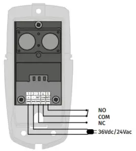 DIEFFEMATIC MFE Photo Sensor with Reflector - WIRING DIAGRAM