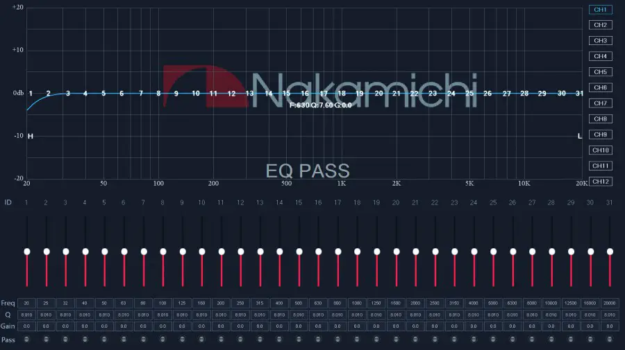 Nakamichi NDSR360A Digital Signal Processor- EQ editing