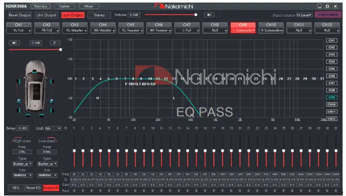 Nakamichi NDSR360A Digital Signal Processor- PC Software