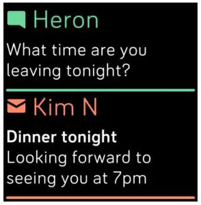 See incoming notifications