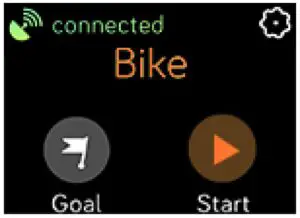 Track an exercise Screen