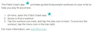 Work out with Fitbit Coach