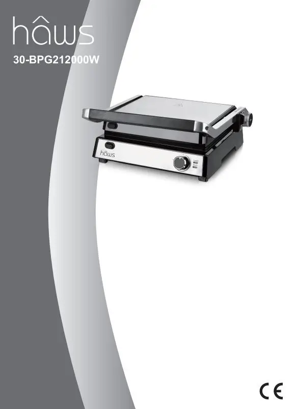 emerio 30-BPG212000W Table Panini Grill Instruction Manual