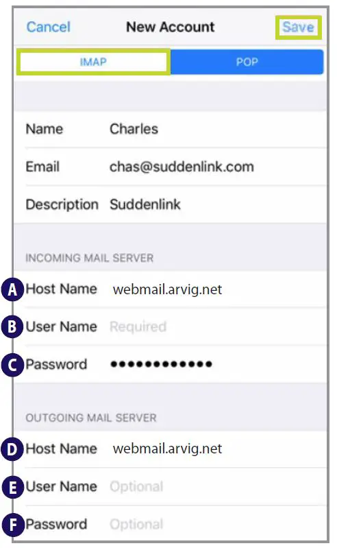 arvig Set Up Webmail Through the Apple iPhone fig3