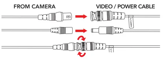 NIGHT OWL BTD8 Series BTD81LSA 88 B Digital Video Recorder - power cable