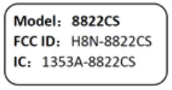 ASKEY 8822CS WiFi BT Combo Module - Label