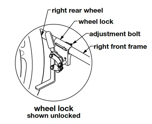 Everst Jennings Wheelchair - WHEEL LOCKS