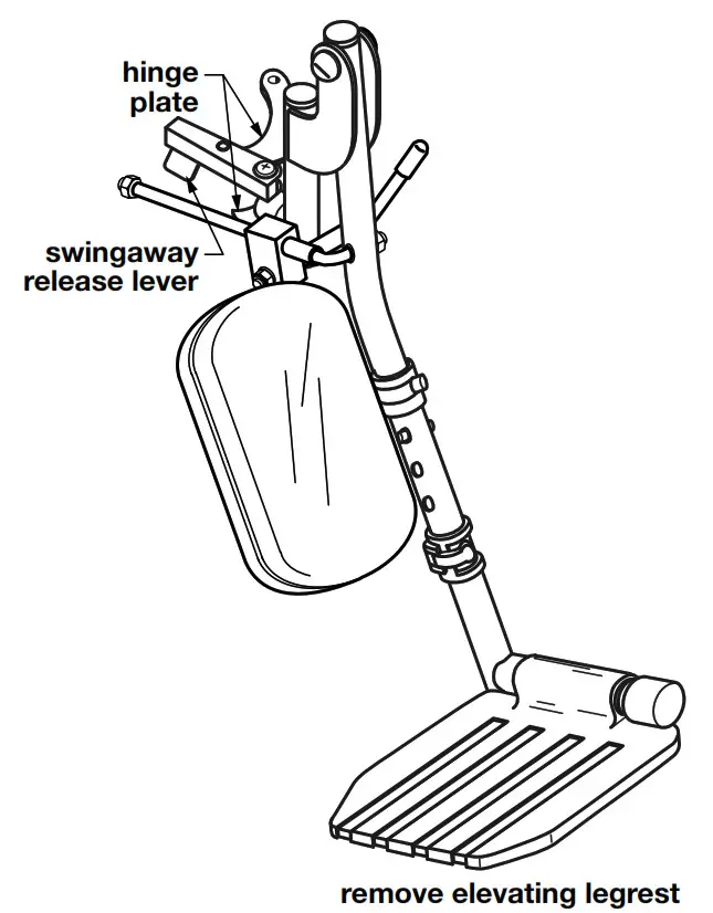 Everst Jennings Wheelchair - remove elevating legrest