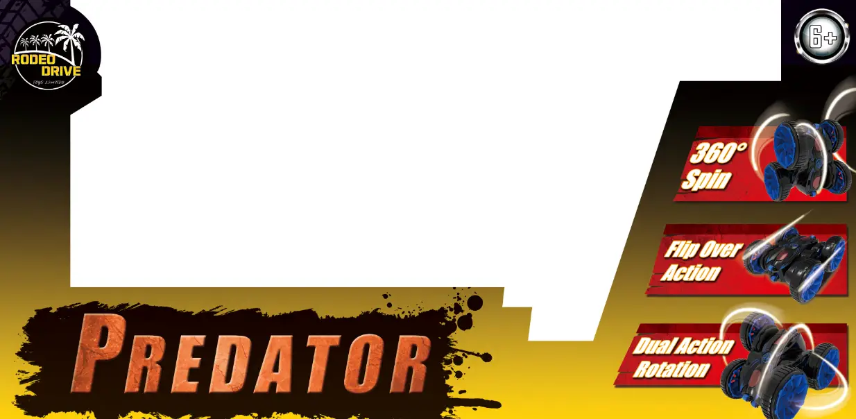 Rodeo Drive Toys RD19H008 Predator Blue Red Stunt RC Toy - predator 3