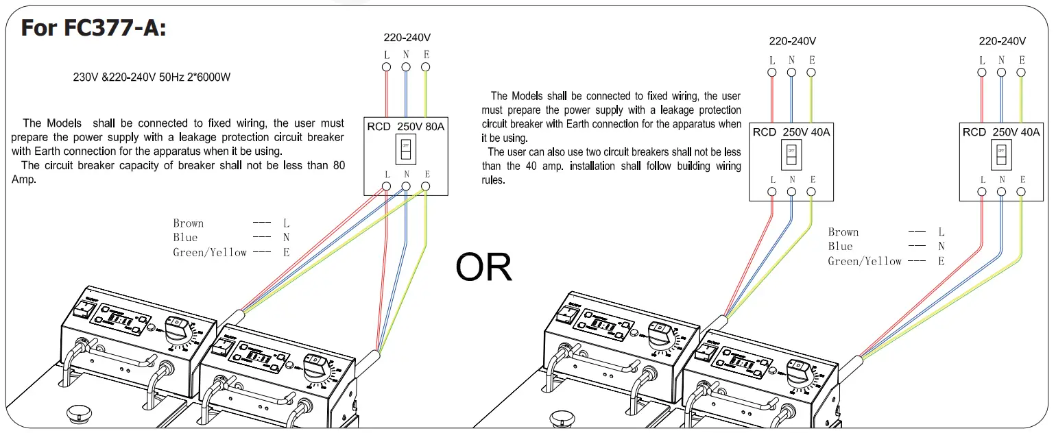 apuro FC374 A Heavy Duty Fryer - Connection