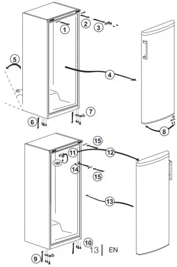 Cylinda K62752H Refrigerator for Optimal Storage - doors