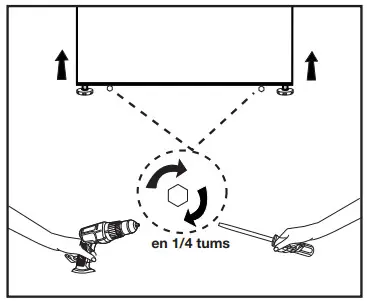 Cylinda K62752H Refrigerator for Optimal Storage - rear legs