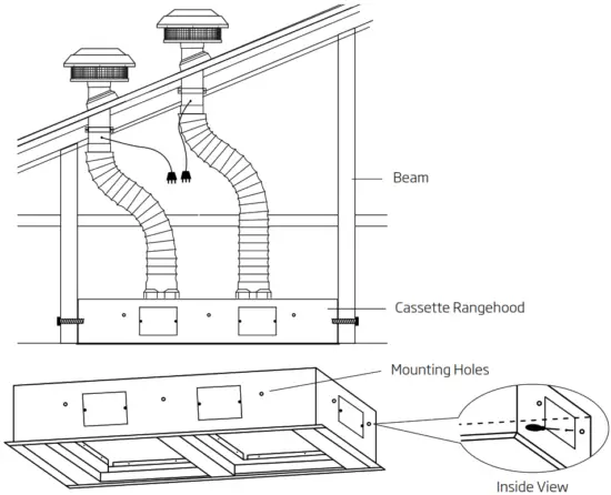 schweigen SCC1200 S Rangehood - Cassette Installation
