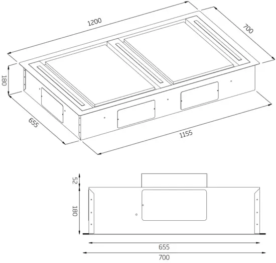 schweigen SCC1200 S Rangehood - Dimensions