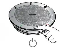 Jabra PHS002W Speak 510 Mid-Range Portable USB and Bluetooth Speakerphone - Turn on the jabra speak 510