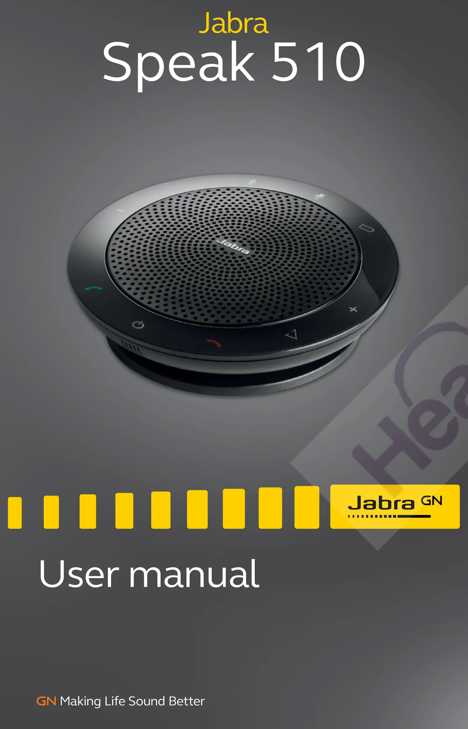Jabra PHS002W Speak 510 Mid-Range Portable USB and Bluetooth Speakerphone User Manual