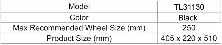 COSTWAY TL31130 Motorcycle Static Wheel Balancer Tire User Manual - Specification