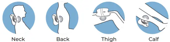 Lifeproducts Wireless Shiatsu Massage Cushion with Heat Function Adjustable Speed - Massage Position