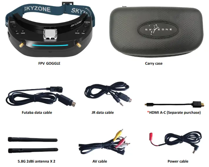SKYZONE FPV Goggle Kit -contact