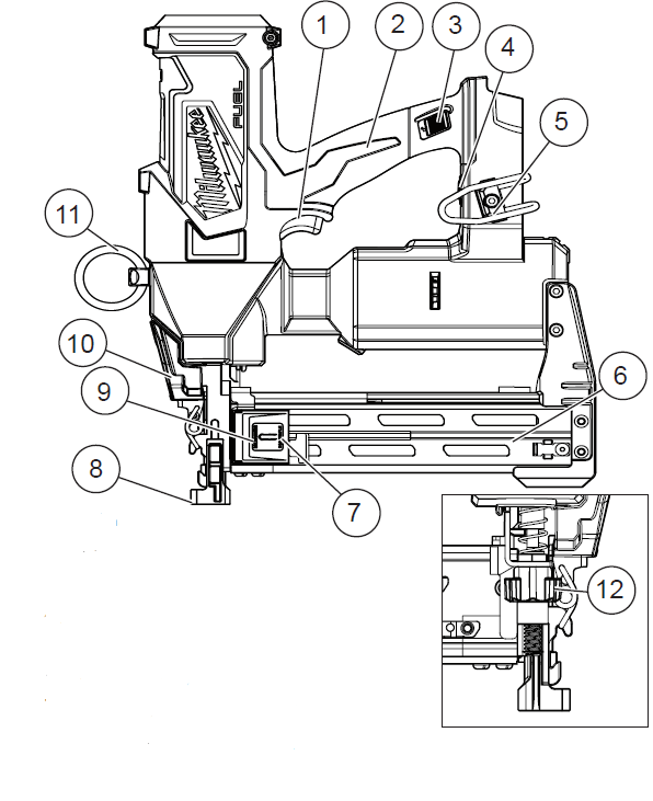 milwaukee 2843-20 M18 Fueltm Utility Fencing Stapler FIG 1