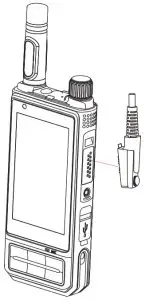 Inrico S200 POC Intelligent Two Way radio - belt1