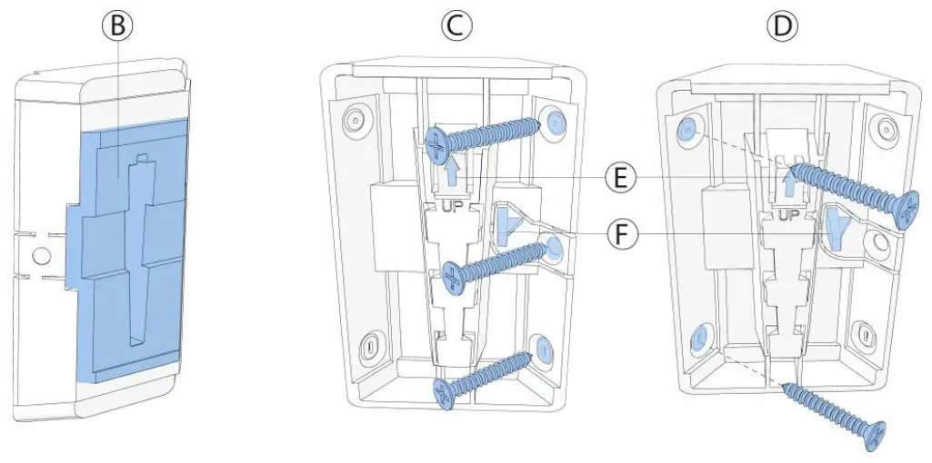 Johnson Controls MP 802 PG Wireless PIR Motion Detector - Corner bracket