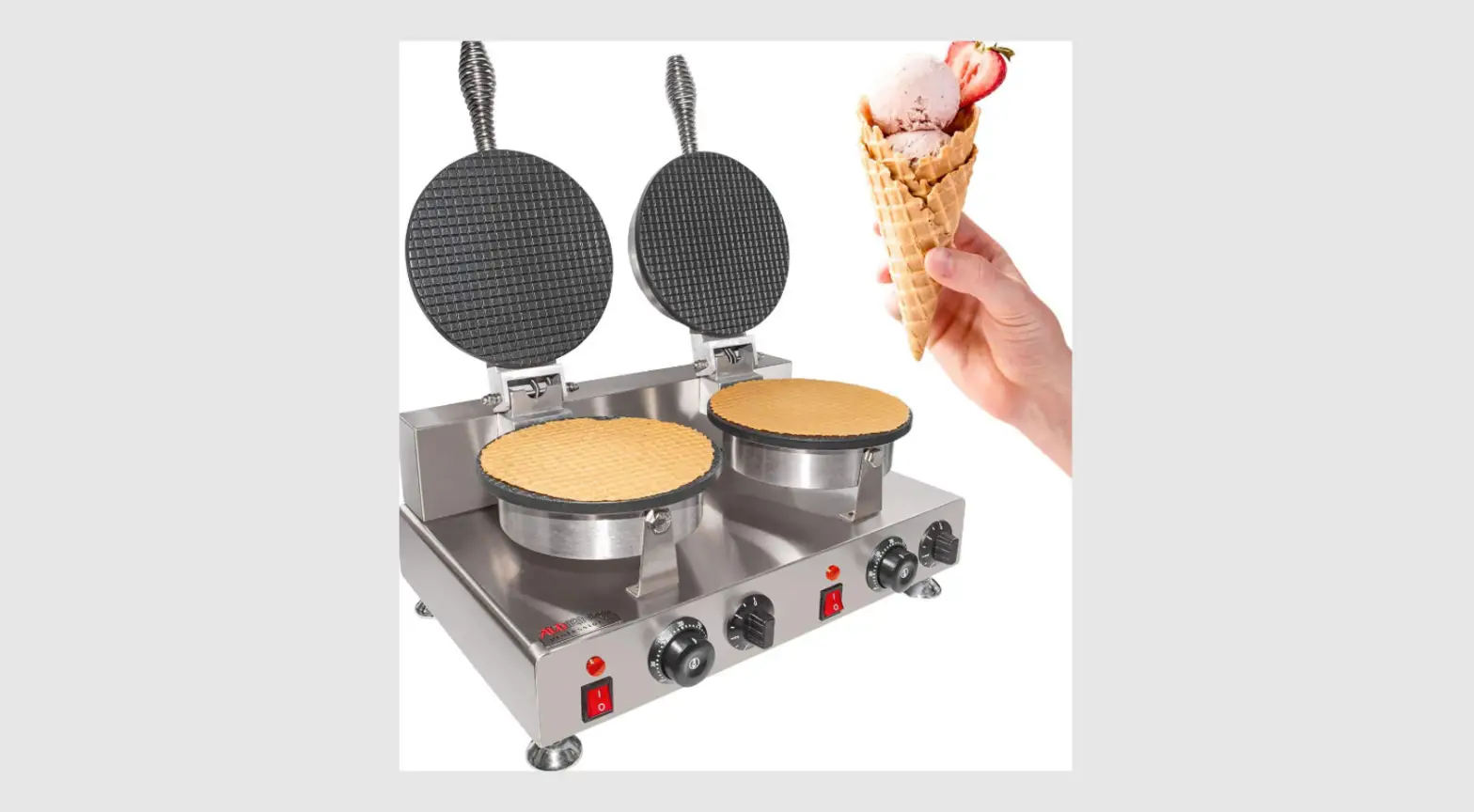 Thdstatic W 2-electric Waffle Cone Machine Stainless Steel Silver Instruction Manual