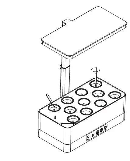 serenelife SLGLF150 Smart Indoor Herb Garden with LED Grow Lights Panel 12