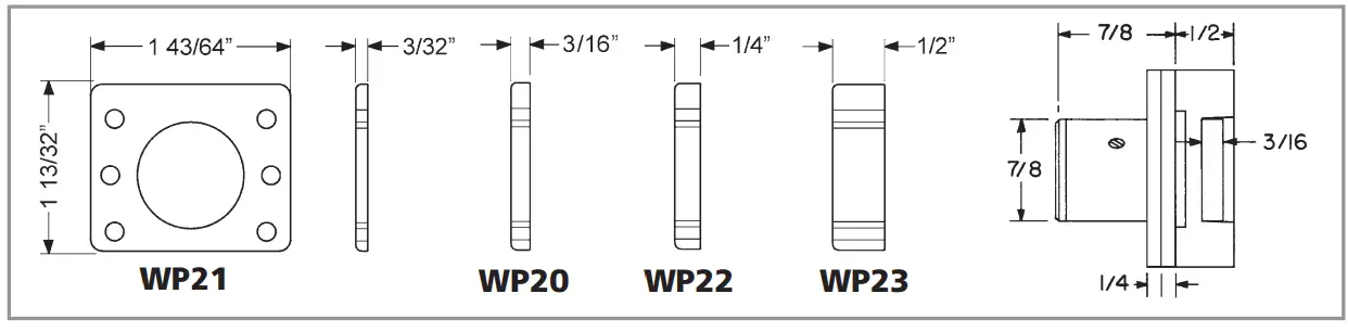 OLYMPUS 100B Deadbolt Cabinet Door Lock 4