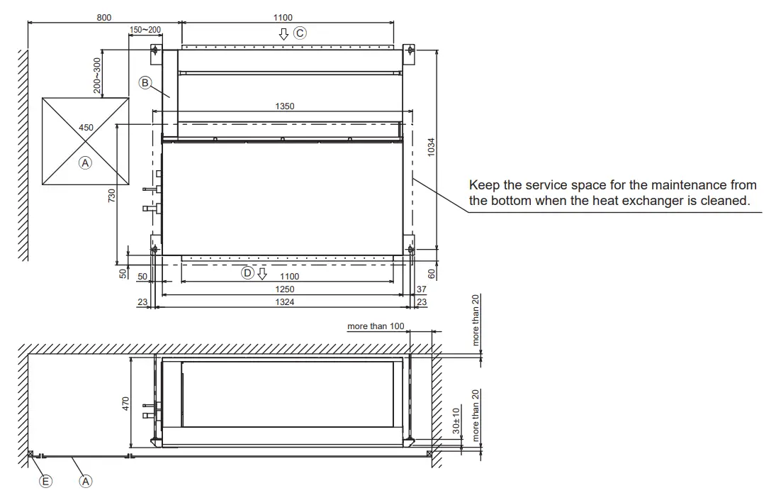 MITSUBISHI ELECTRIC PEA RP200 250WKA Mr Slim Air Conditioner