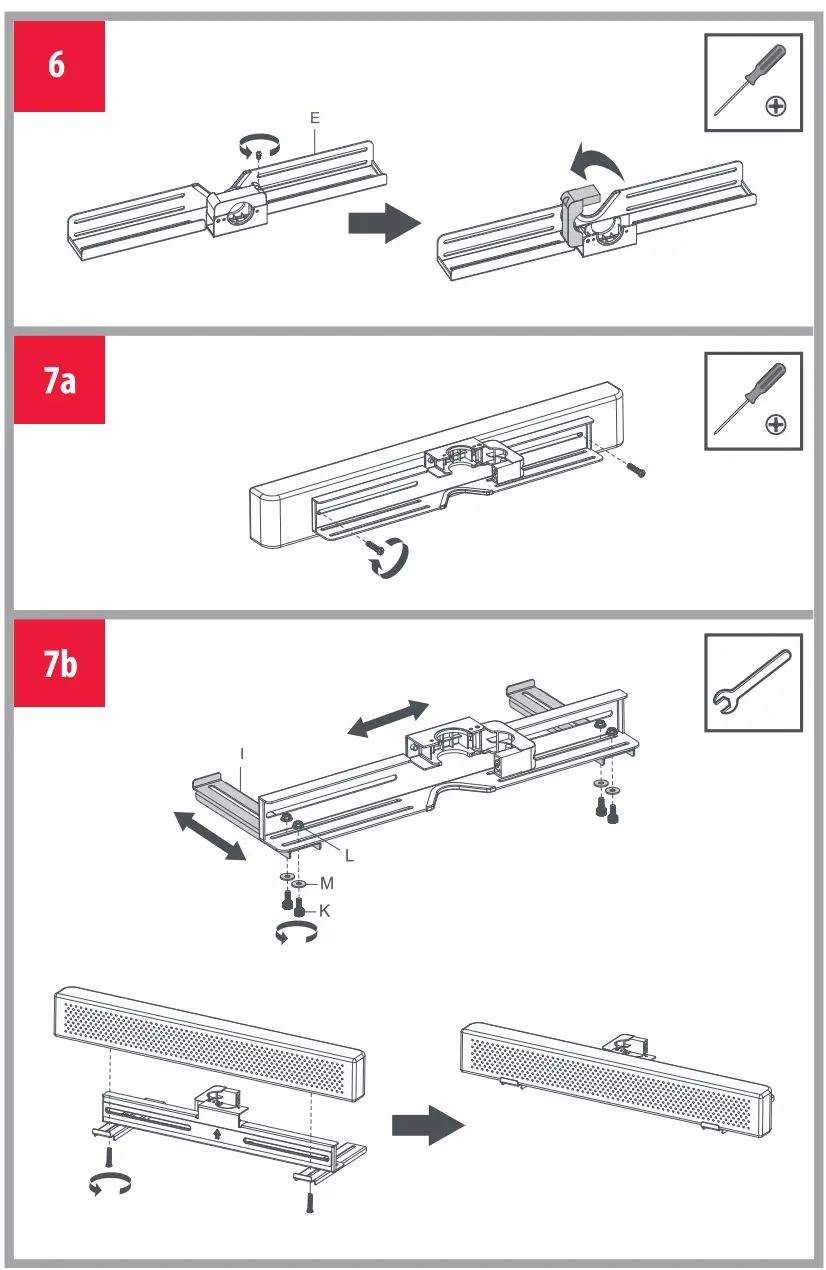 ONE FOR ALL WM7475 Universal Quadpod Tv Stand fig 3